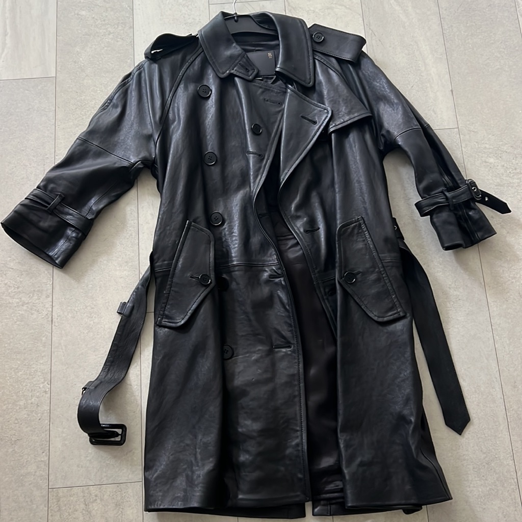 R13 Leather Trench Coat